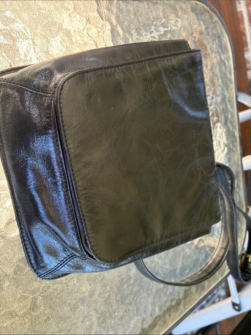 Black Leather Crossbody